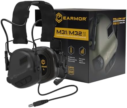 Amazon.com: Earmor M32 Electronic Tactical Earmuffs w/NATO Input